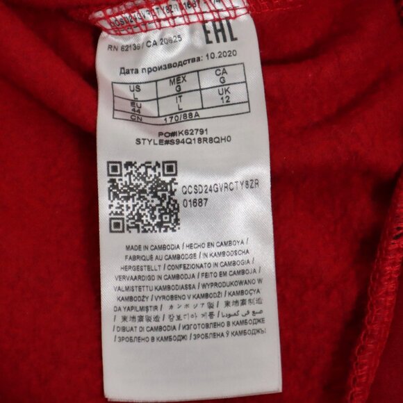 Women's Red Guess Sweatshirt Large Guess Logo Pull String Y2K - Picture 9 of 10